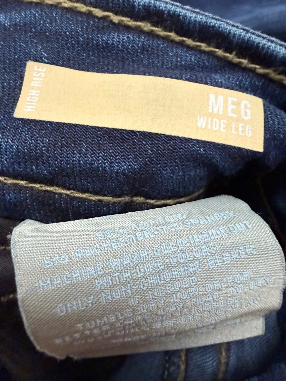 Kut from the Kloth Meg Dark Blue Wide Leg Jeans - Picture 7 of 9